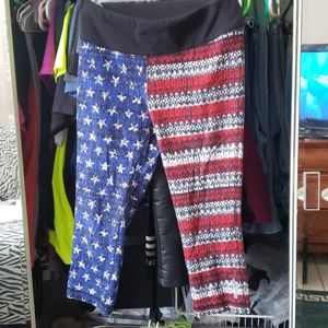 Reebok Capris American Flag